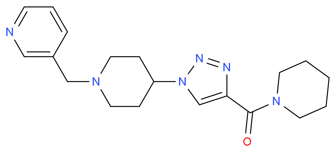 3-({4-[4-(1-piperidinylcarbonyl)-1H-1,2,3-triazol-1-yl]-1-piperidinyl}methyl)pyridine_Molecular_structure_CAS_)