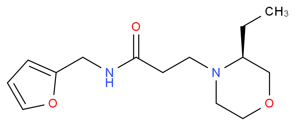 3-[(3S)-3-ethylmorpholin-4-yl]-N-(2-furylmethyl)propanamide_Molecular_structure_CAS_)