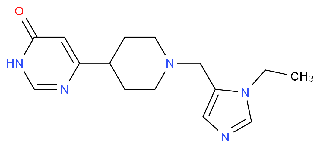 6-{1-[(1-ethyl-1H-imidazol-5-yl)methyl]piperidin-4-yl}pyrimidin-4(3H)-one_Molecular_structure_CAS_)