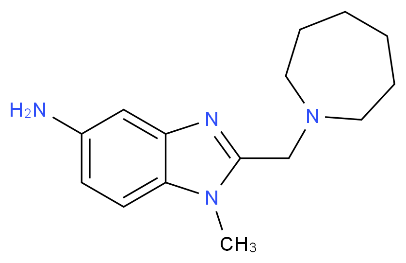 2-(azepan-1-ylmethyl)-1-methyl-1H-benzo[d]imidazol-5-amine_Molecular_structure_CAS_)