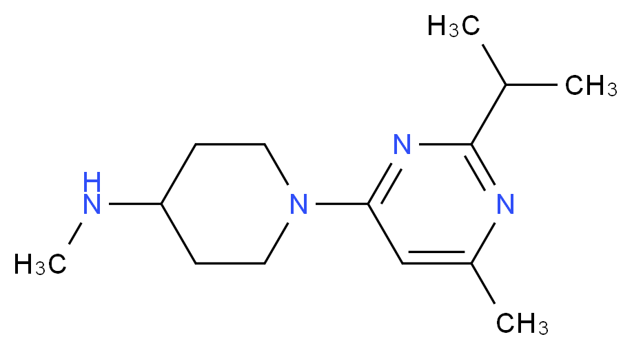 N-methyl-1-[6-methyl-2-(propan-2-yl)pyrimidin-4-yl]piperidin-4-amine_Molecular_structure_CAS_)