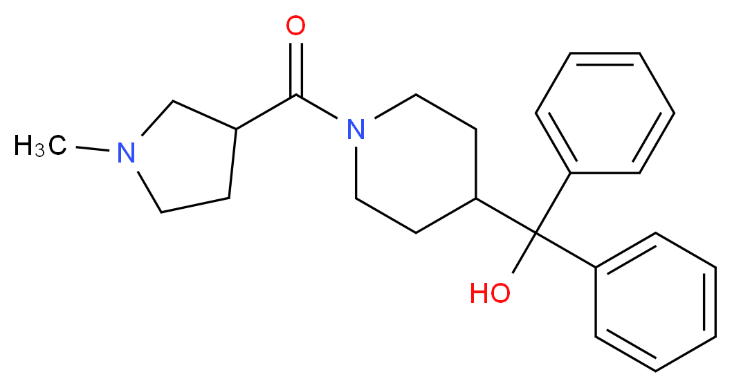 {1-[(1-methylpyrrolidin-3-yl)carbonyl]piperidin-4-yl}(diphenyl)methanol_Molecular_structure_CAS_)