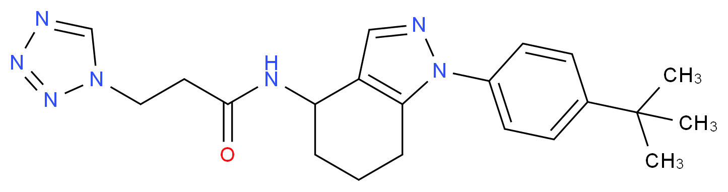 N-[1-(4-tert-butylphenyl)-4,5,6,7-tetrahydro-1H-indazol-4-yl]-3-(1H-tetrazol-1-yl)propanamide_Molecular_structure_CAS_)