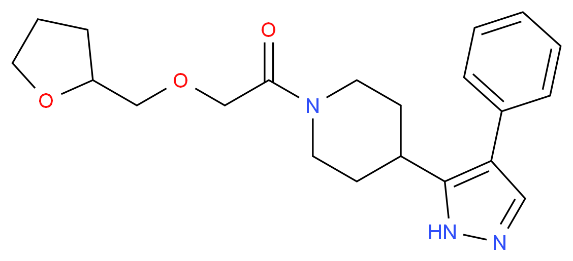 4-(4-phenyl-1H-pyrazol-5-yl)-1-[(tetrahydrofuran-2-ylmethoxy)acetyl]piperidine_Molecular_structure_CAS_)