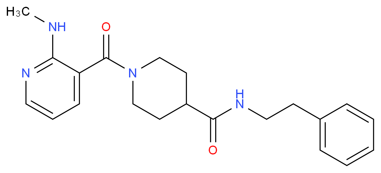 1-{[2-(methylamino)pyridin-3-yl]carbonyl}-N-(2-phenylethyl)piperidine-4-carboxamide_Molecular_structure_CAS_)