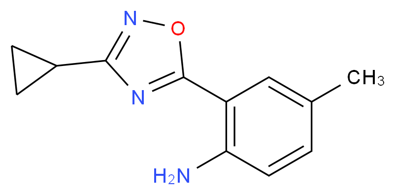 2-(3-cyclopropyl-1,2,4-oxadiazol-5-yl)-4-methylaniline_Molecular_structure_CAS_)