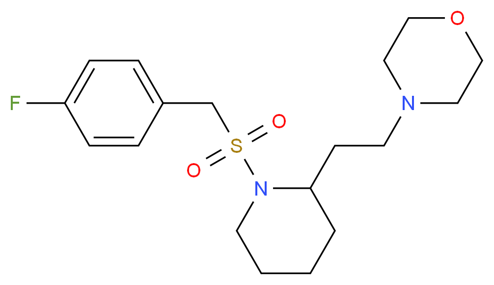 4-(2-{1-[(4-fluorobenzyl)sulfonyl]-2-piperidinyl}ethyl)morpholine_Molecular_structure_CAS_)
