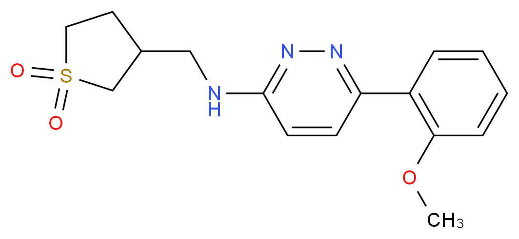 N-[(1,1-dioxidotetrahydro-3-thienyl)methyl]-6-(2-methoxyphenyl)pyridazin-3-amine_Molecular_structure_CAS_)