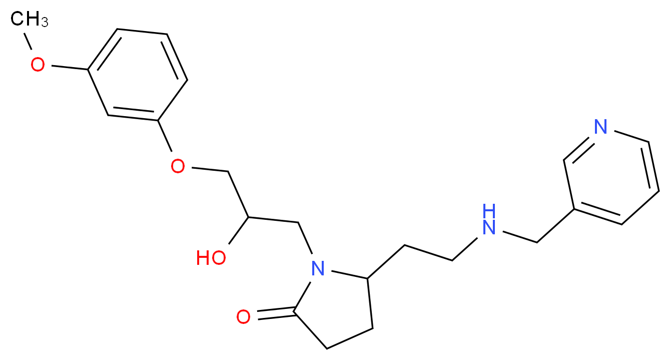 1-[2-hydroxy-3-(3-methoxyphenoxy)propyl]-5-{2-[(3-pyridinylmethyl)amino]ethyl}-2-pyrrolidinone_Molecular_structure_CAS_)