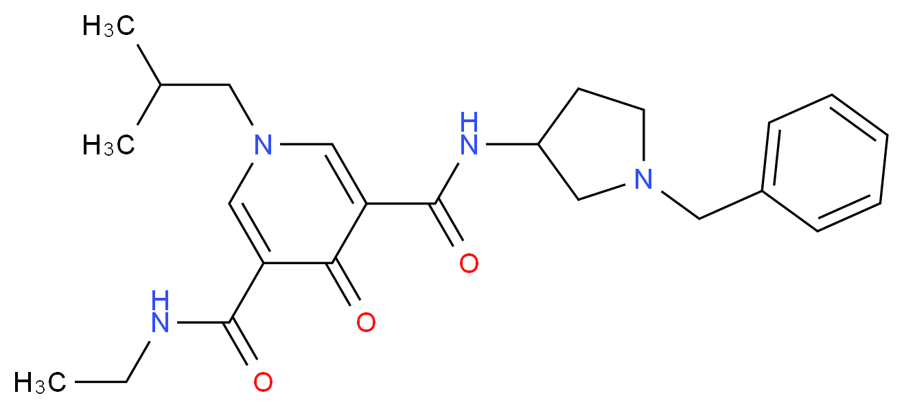 N-(1-benzyl-3-pyrrolidinyl)-N'-ethyl-1-isobutyl-4-oxo-1,4-dihydro-3,5-pyridinedicarboxamide_Molecular_structure_CAS_)