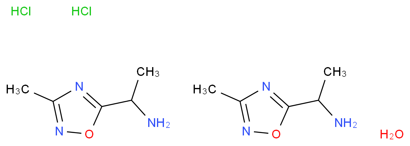 1-(3-Methyl-1,2,4-oxadiazol-5-yl)ethanamine hydrochloride hemihydrate_Molecular_structure_CAS_)