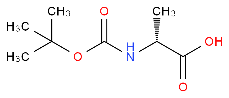 (2R)-2-{[(tert-butoxy)carbonyl]amino}propanoic acid_Molecular_structure_CAS_)