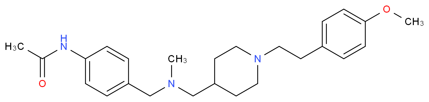 N-(4-{[({1-[2-(4-methoxyphenyl)ethyl]-4-piperidinyl}methyl)(methyl)amino]methyl}phenyl)acetamide_Molecular_structure_CAS_)