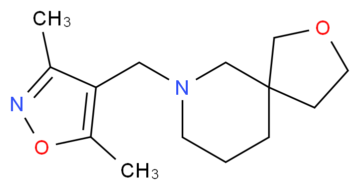 7-[(3,5-dimethylisoxazol-4-yl)methyl]-2-oxa-7-azaspiro[4.5]decane_Molecular_structure_CAS_)