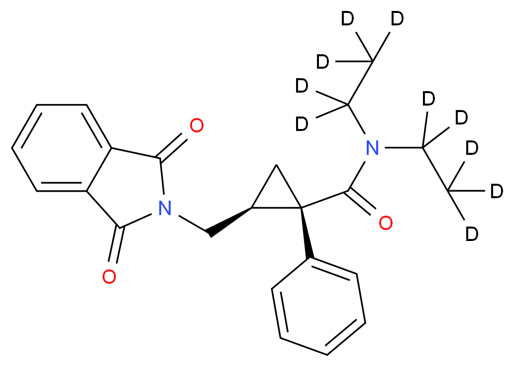 (1R,2S)-2-[(1,3-Dihydro-1,3-dioxo-2H-isoindol-2-yl)methyl]-N,N-diethyl-1-phenylcyclopropanecarboxamide-d10_Molecular_structure_CAS_)