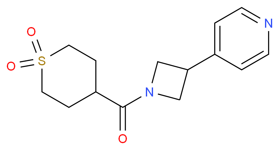 4-{1-[(1,1-dioxidotetrahydro-2H-thiopyran-4-yl)carbonyl]-3-azetidinyl}pyridine_Molecular_structure_CAS_)