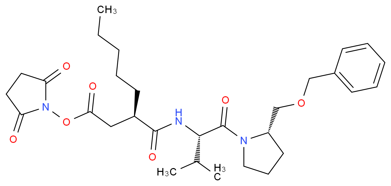 3-(R)-[1-(2-(S)-Benzyloxymethyl-pyrrolidine-1-carbonyl)-2-(S)-methyl-propylcarbamoyl)-octanoic Acid N-Hydroxysuccinimidyl Ester_Molecular_structure_CAS_460754-32-9)