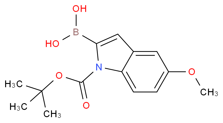 1-(tert-butoxycarbonyl)-5-methoxy-1H-indol-2-ylboronic acid_Molecular_structure_CAS_290331-71-4)