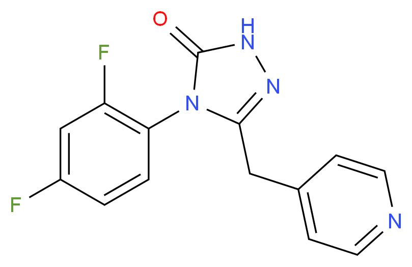 4-(2,4-difluorophenyl)-5-(pyridin-4-ylmethyl)-2,4-dihydro-3H-1,2,4-triazol-3-one_Molecular_structure_CAS_)