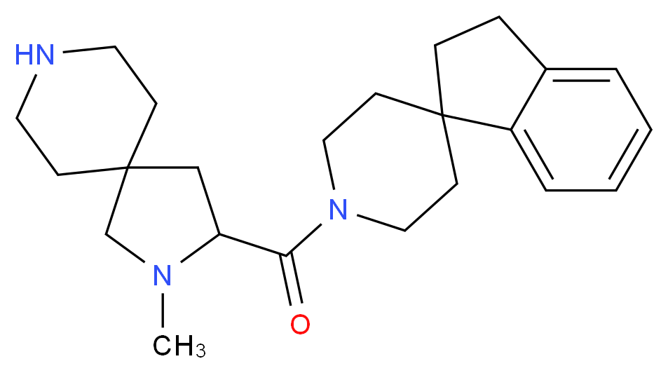 1'-[(2-methyl-2,8-diazaspiro[4.5]dec-3-yl)carbonyl]-2,3-dihydrospiro[indene-1,4'-piperidine]_Molecular_structure_CAS_)