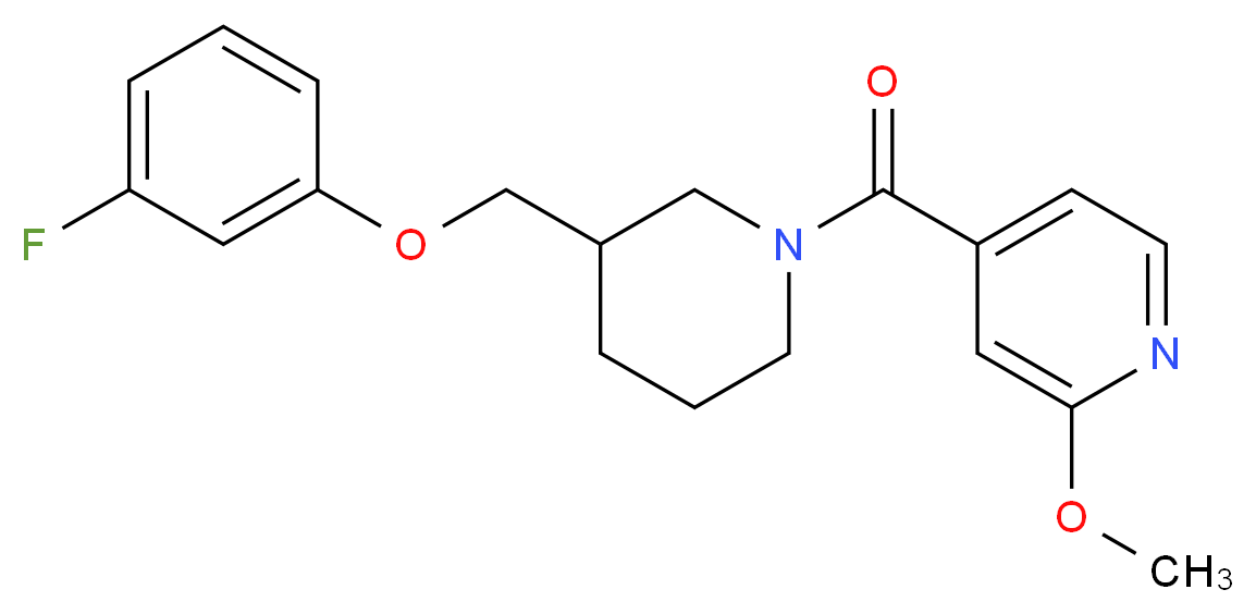 4-({3-[(3-fluorophenoxy)methyl]-1-piperidinyl}carbonyl)-2-methoxypyridine_Molecular_structure_CAS_)