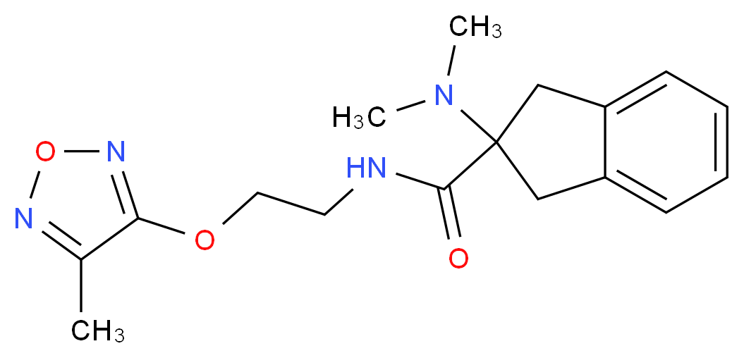 2-(dimethylamino)-N-{2-[(4-methyl-1,2,5-oxadiazol-3-yl)oxy]ethyl}-2-indanecarboxamide_Molecular_structure_CAS_)