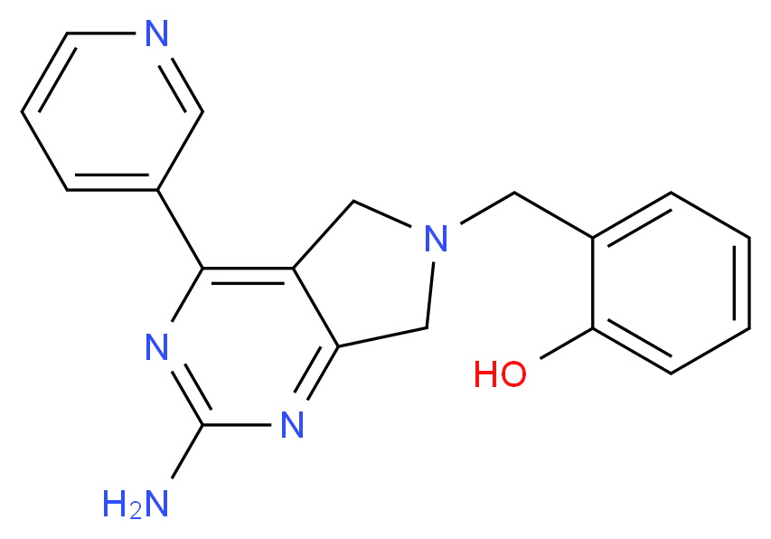2-[(2-amino-4-pyridin-3-yl-5,7-dihydro-6H-pyrrolo[3,4-d]pyrimidin-6-yl)methyl]phenol_Molecular_structure_CAS_)