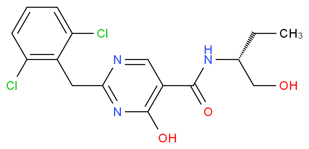 2-(2,6-dichlorobenzyl)-4-hydroxy-N-[(1R)-1-(hydroxymethyl)propyl]pyrimidine-5-carboxamide_Molecular_structure_CAS_)