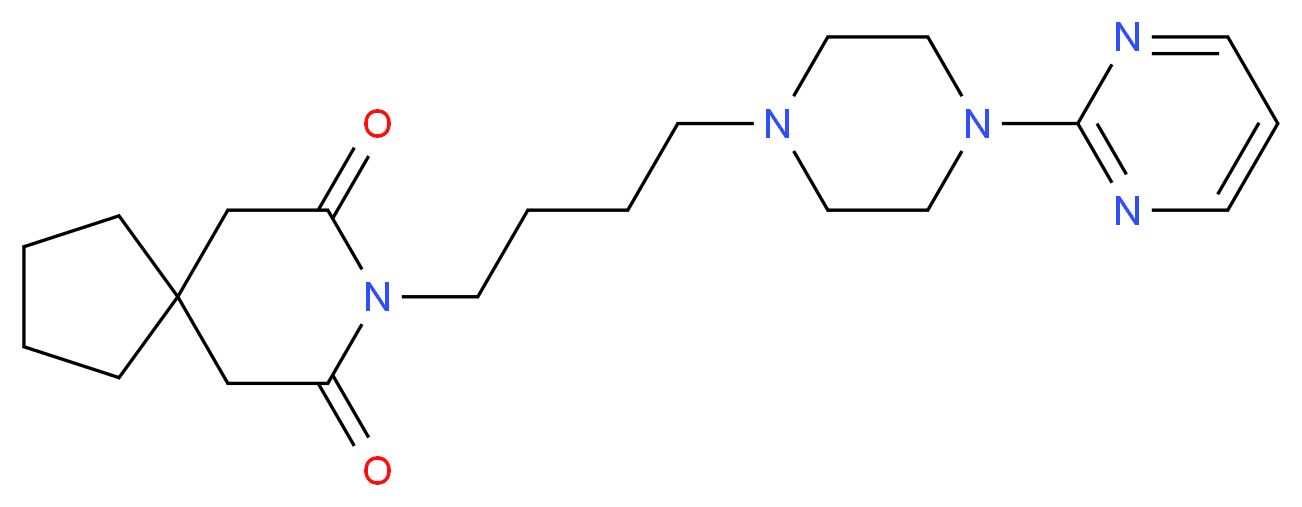 8-(4-(4-(PyriMidin-2-yl)piperazin-1-yl)butyl)-8-azaspiro[4.5]decane-7,9-dione_Molecular_structure_CAS_36505-84-7)