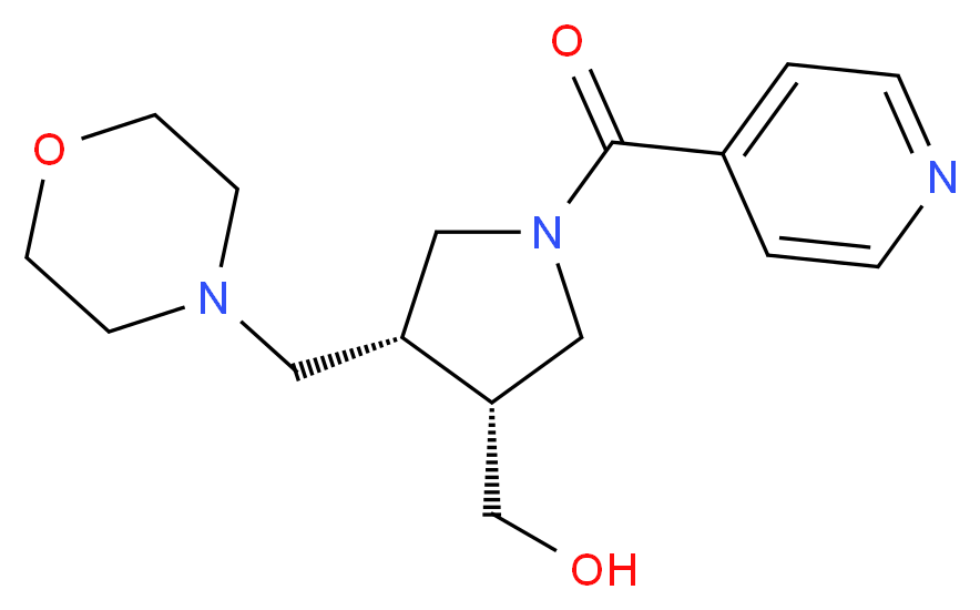 [(3R*,4R*)-1-isonicotinoyl-4-(4-morpholinylmethyl)-3-pyrrolidinyl]methanol_Molecular_structure_CAS_)
