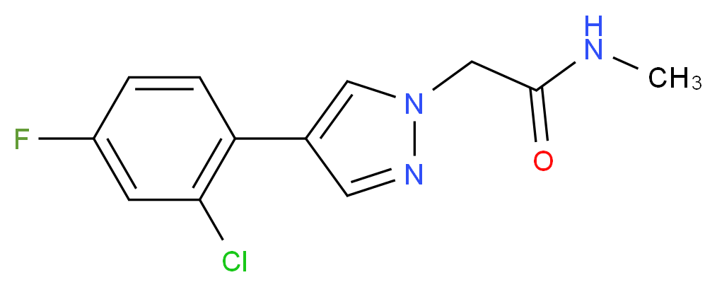 2-[4-(2-chloro-4-fluorophenyl)-1H-pyrazol-1-yl]-N-methylacetamide_Molecular_structure_CAS_)