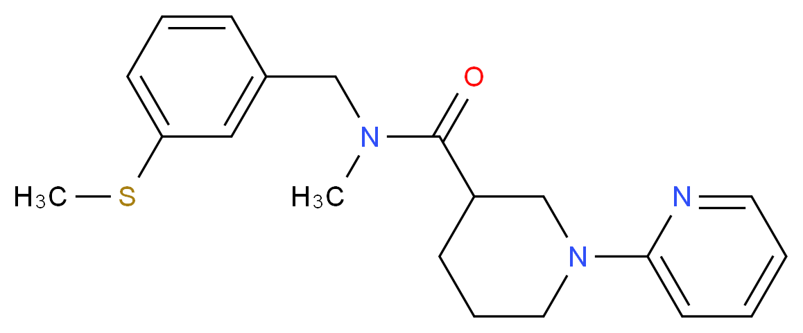 N-methyl-N-[3-(methylthio)benzyl]-1-pyridin-2-ylpiperidine-3-carboxamide_Molecular_structure_CAS_)