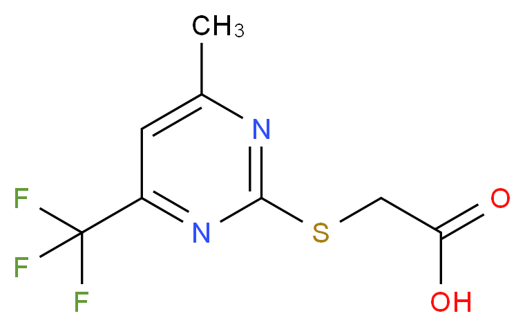 (4-Methyl-6-trifluoromethyl-pyrimidin-2-yl-sulfanyl)-acetic acid_Molecular_structure_CAS_)