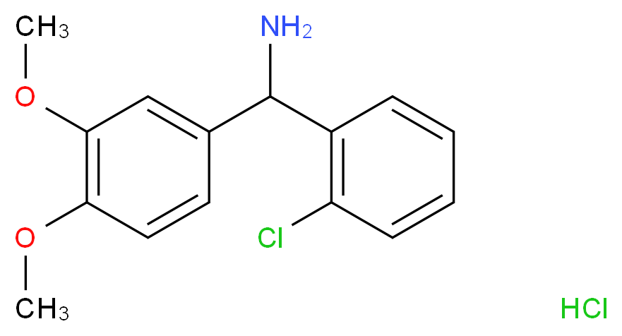 (2-chlorophenyl)(3,4-dimethoxyphenyl)methanamine hydrochloride_Molecular_structure_CAS_)