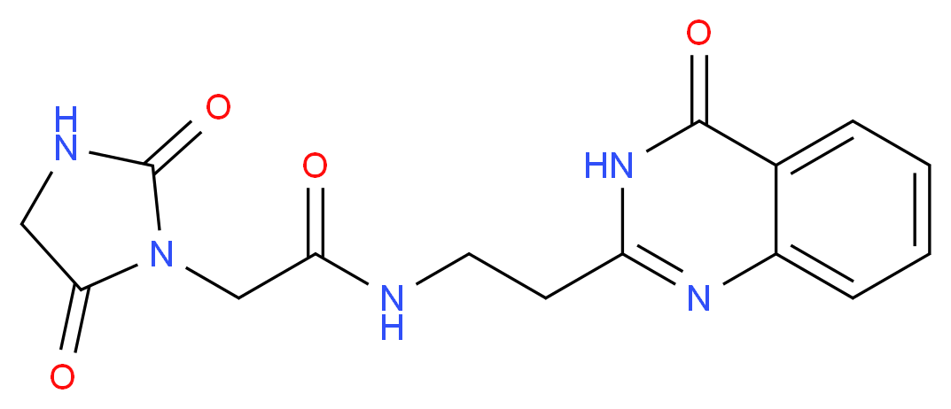 2-(2,5-dioxo-1-imidazolidinyl)-N-[2-(4-oxo-3,4-dihydro-2-quinazolinyl)ethyl]acetamide_Molecular_structure_CAS_)