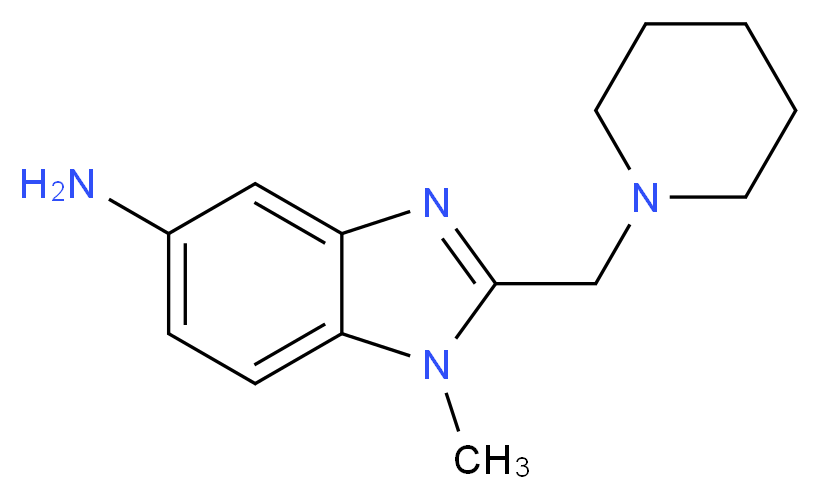 1-methyl-2-(piperidin-1-ylmethyl)-1H-benzo[d]imidazol-5-amine_Molecular_structure_CAS_)