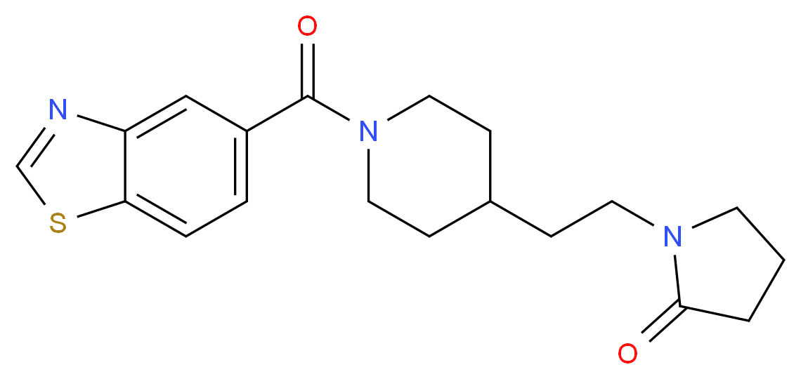 1-{2-[1-(1,3-benzothiazol-5-ylcarbonyl)-4-piperidinyl]ethyl}-2-pyrrolidinone_Molecular_structure_CAS_)