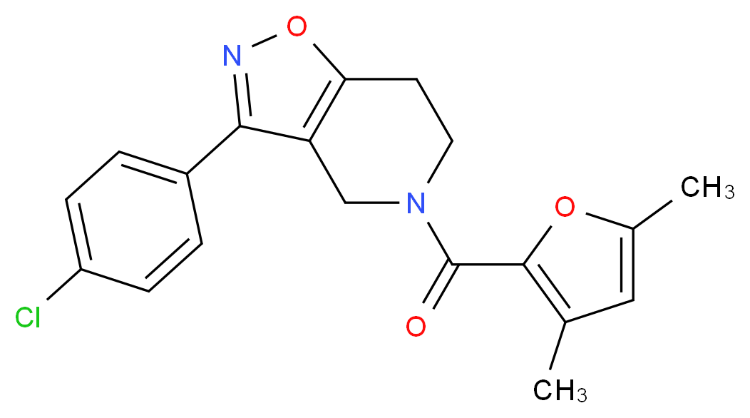 3-(4-chlorophenyl)-5-(3,5-dimethyl-2-furoyl)-4,5,6,7-tetrahydroisoxazolo[4,5-c]pyridine_Molecular_structure_CAS_)