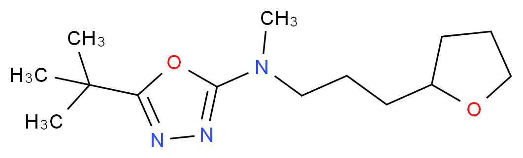 5-tert-butyl-N-methyl-N-[3-(tetrahydrofuran-2-yl)propyl]-1,3,4-oxadiazol-2-amine_Molecular_structure_CAS_)
