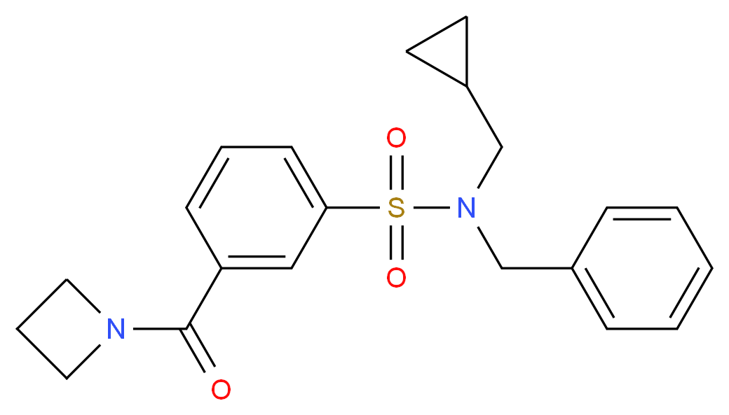 3-(azetidin-1-ylcarbonyl)-N-benzyl-N-(cyclopropylmethyl)benzenesulfonamide_Molecular_structure_CAS_)