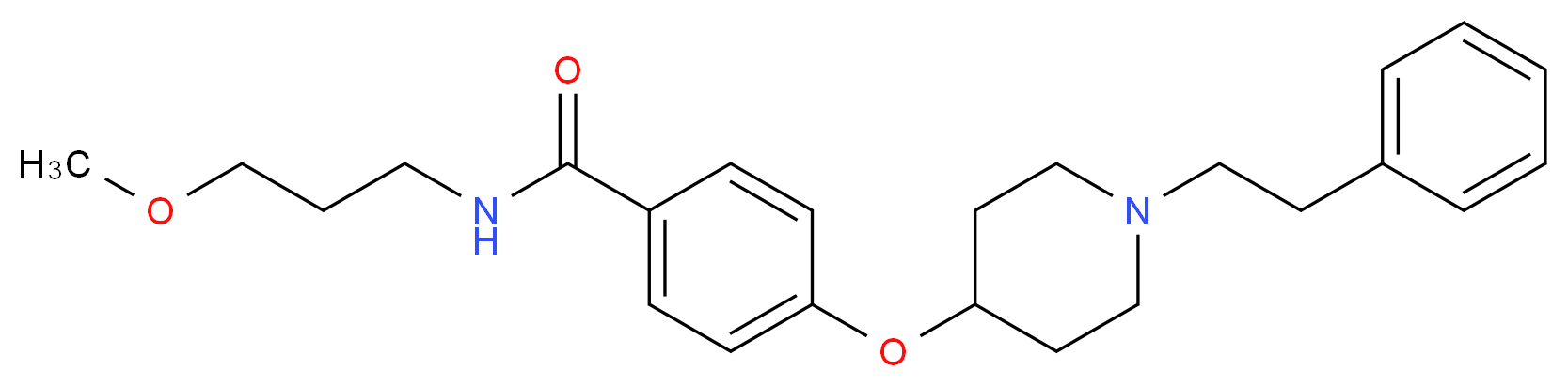N-(3-methoxypropyl)-4-{[1-(2-phenylethyl)-4-piperidinyl]oxy}benzamide_Molecular_structure_CAS_)