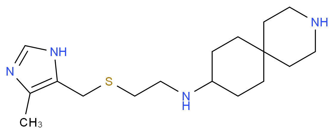 N-(2-{[(4-methyl-1H-imidazol-5-yl)methyl]thio}ethyl)-3-azaspiro[5.5]undecan-9-amine_Molecular_structure_CAS_)