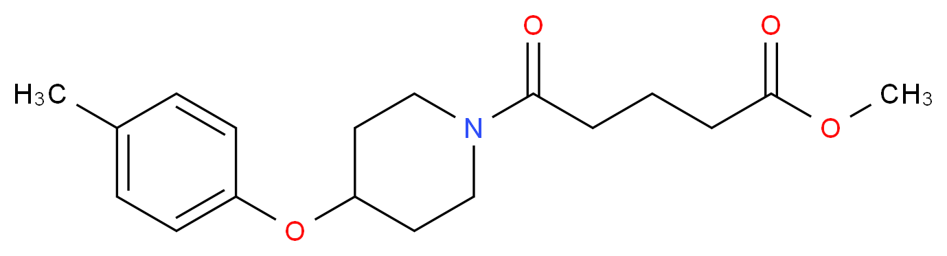 methyl 5-[4-(4-methylphenoxy)-1-piperidinyl]-5-oxopentanoate_Molecular_structure_CAS_)