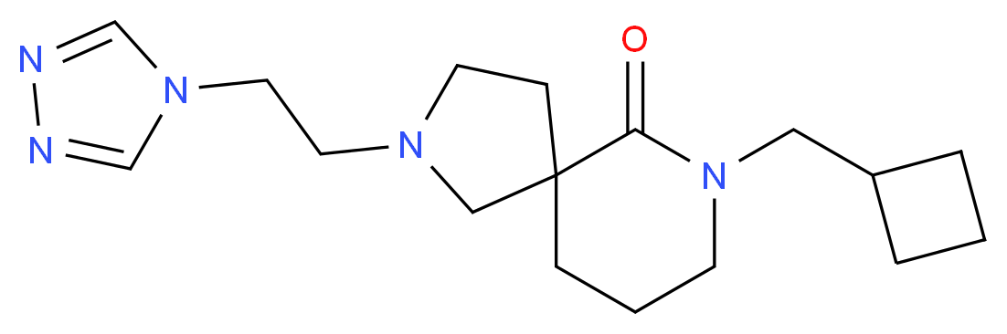 7-(cyclobutylmethyl)-2-[2-(4H-1,2,4-triazol-4-yl)ethyl]-2,7-diazaspiro[4.5]decan-6-one_Molecular_structure_CAS_)