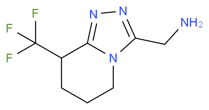 [8-(trifluoromethyl)-5H,6H,7H,8H-[1,2,4]triazolo[4,3-a]pyridin-3-yl]methanamine_Molecular_structure_CAS_)