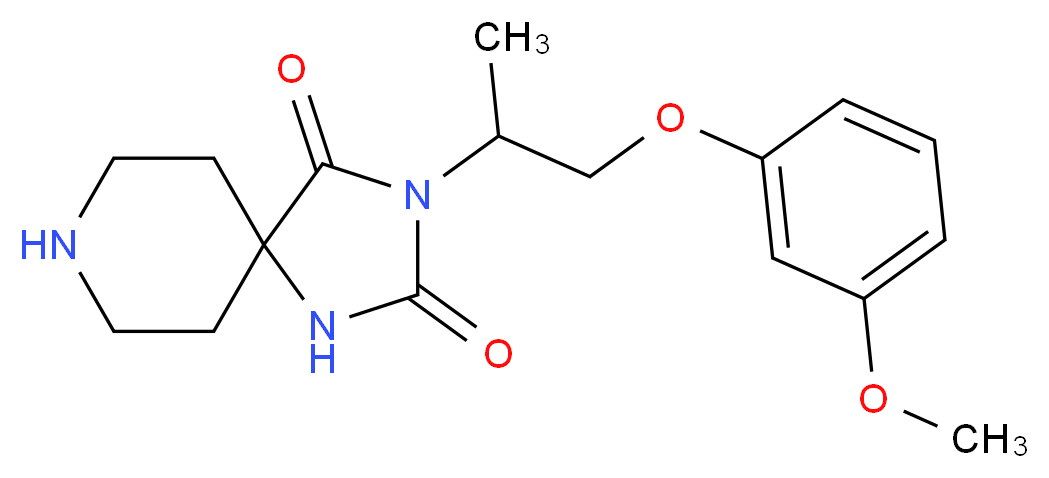 3-[2-(3-methoxyphenoxy)-1-methylethyl]-1,3,8-triazaspiro[4.5]decane-2,4-dione_Molecular_structure_CAS_)