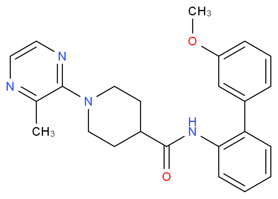 N-(3'-methoxybiphenyl-2-yl)-1-(3-methylpyrazin-2-yl)piperidine-4-carboxamide_Molecular_structure_CAS_)