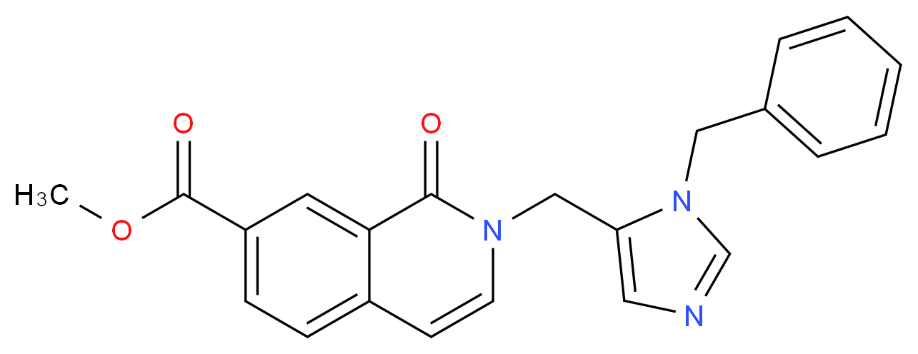 methyl 2-[(1-benzyl-1H-imidazol-5-yl)methyl]-1-oxo-1,2-dihydroisoquinoline-7-carboxylate_Molecular_structure_CAS_)