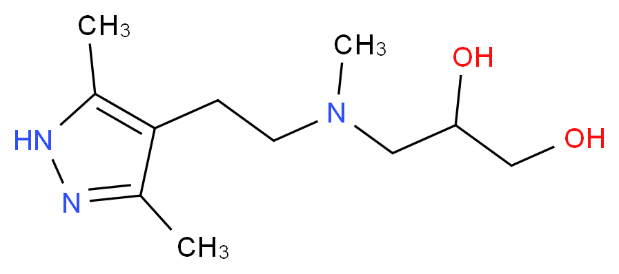 3-[[2-(3,5-dimethyl-1H-pyrazol-4-yl)ethyl](methyl)amino]propane-1,2-diol_Molecular_structure_CAS_)