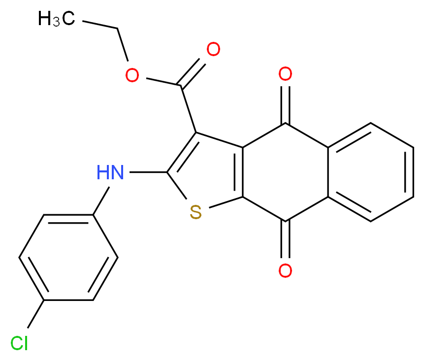 Ethyl 2-(4-chlorophenylamino)-4,9-dioxo-4,9-dihydro-naphtho[2,3-b]thiophene-3-carboxylate_Molecular_structure_CAS_1258638-44-6)